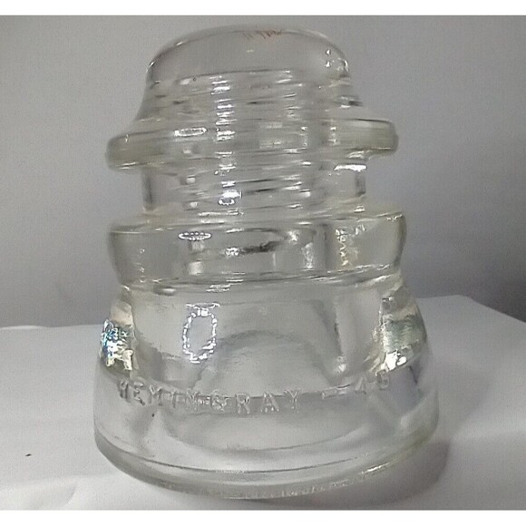 Vintage Hemingray #45 Made in USA 7-48 Clear Glass Insulator _ read description - Picture 6 of 8